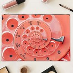 Apircot Orange Vintage Retro Rotary Dial Spiral Droste  Cosmetic Bag (XXL)