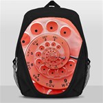 Apircot Orange Vintage Retro Rotary Dial Spiral Droste  Backpack Bag