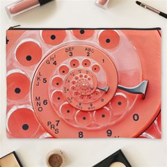 Apircot Orange Vintage Retro Rotary Dial Spiral Droste  Cosmetic Bag (XXXL) from ArtsNow.com Front