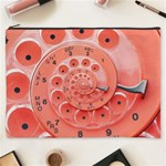 Apircot Orange Vintage Retro Rotary Dial Spiral Droste  Cosmetic Bag (XXXL)