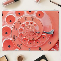 Apircot Orange Vintage Retro Rotary Dial Spiral Droste  Cosmetic Bag (XXXL) from ArtsNow.com Back