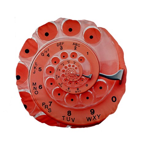 Apircot Orange Vintage Retro Rotary Dial Spiral Droste  Standard 15  Premium Round Cushion  from ArtsNow.com Front