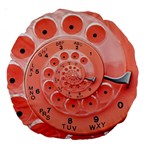 Apircot Orange Vintage Retro Rotary Dial Spiral Droste  Large 18  Premium Round Cushion 