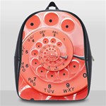 Apircot Orange Vintage Retro Rotary Dial Spiral Droste  School Bag (XL)