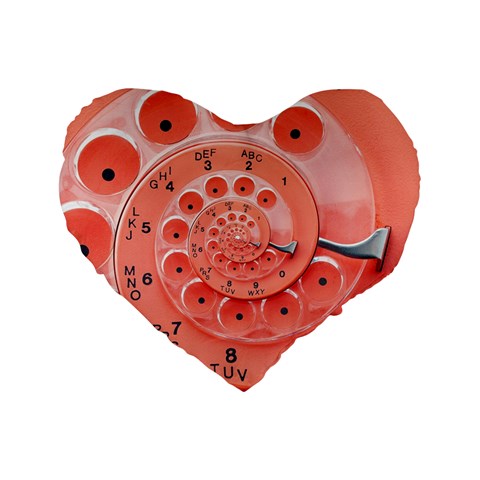 Apircot Orange Vintage Retro Rotary Dial Spiral Droste  Standard 16  Premium Heart Shape Cushion  from ArtsNow.com Front