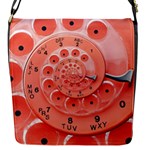 Apircot Orange Vintage Retro Rotary Dial Spiral Droste  Flap Closure Messenger Bag (S)