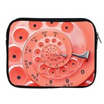 Apircot Orange Vintage Retro Rotary Dial Spiral Droste  Apple iPad 2/3/4 Zipper Case