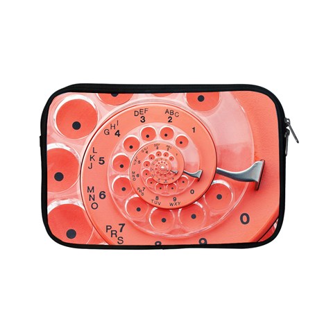 Apircot Orange Vintage Retro Rotary Dial Spiral Droste  Apple iPad Mini Zipper Case from ArtsNow.com Front