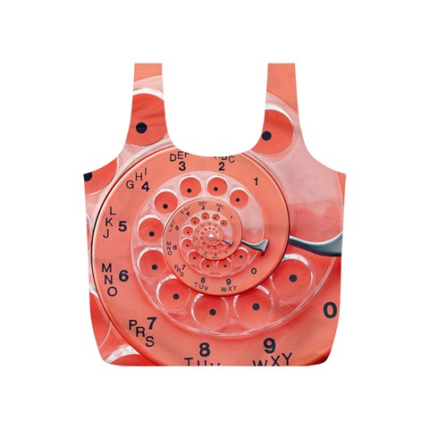 Apircot Orange Vintage Retro Rotary Dial Spiral Droste  Full Print Recycle Bag (S) from ArtsNow.com Front