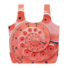 Apircot Orange Vintage Retro Rotary Dial Spiral Droste  Full Print Recycle Bag (L) from ArtsNow.com Front