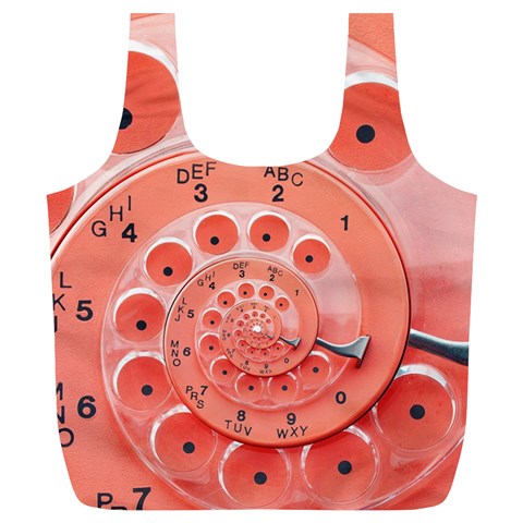 Apircot Orange Vintage Retro Rotary Dial Spiral Droste  Full Print Recycle Bag (XL) from ArtsNow.com Front