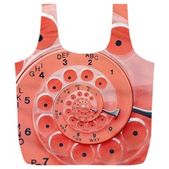 Apircot Orange Vintage Retro Rotary Dial Spiral Droste  Full Print Recycle Bag (XL) from ArtsNow.com Back