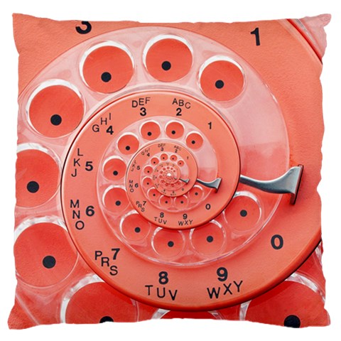 Apircot Orange Vintage Retro Rotary Dial Spiral Droste  Large Flano Cushion Case (One Side) from ArtsNow.com Front