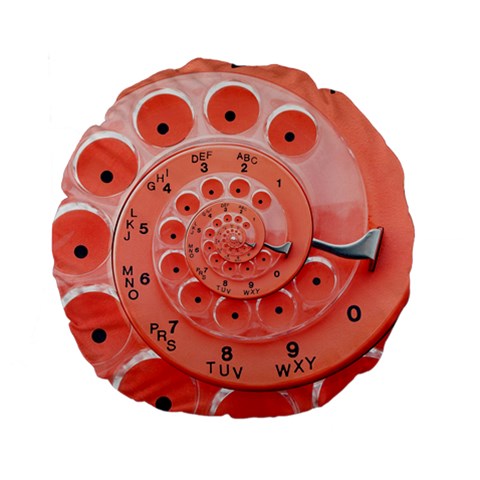 Apircot Orange Vintage Retro Rotary Dial Spiral Droste  Standard 15  Premium Flano Round Cushion  from ArtsNow.com Front