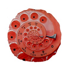 Apircot Orange Vintage Retro Rotary Dial Spiral Droste  Standard 15  Premium Flano Round Cushion  from ArtsNow.com Back