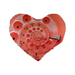 Apircot Orange Vintage Retro Rotary Dial Spiral Droste  Standard 16  Premium Flano Heart Shape Cushion  from ArtsNow.com Front