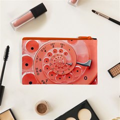 Apircot Orange Vintage Retro Rotary Dial Spiral Droste  Cosmetic Bag (XS) from ArtsNow.com Back