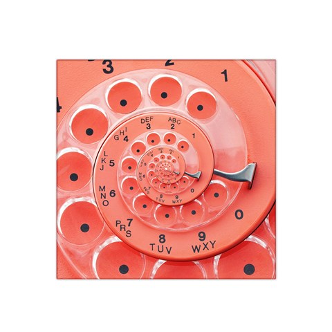 Apircot Orange Vintage Retro Rotary Dial Spiral Droste  Satin Bandana Scarf from ArtsNow.com Front