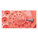 Apircot Orange Vintage Retro Rotary Dial Spiral Droste  Satin Shawl