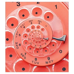 Apircot Orange Vintage Retro Rotary Dial Spiral Droste  Drawstring Pouch (XXL) from ArtsNow.com Back