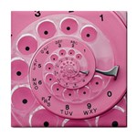 Retro Vintage Pink Rotary Dial Spiral Droste Tile Coaster