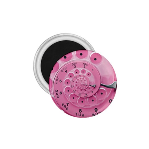 Retro Vintage Pink Rotary Dial Spiral Droste 1.75  Magnet from ArtsNow.com Front