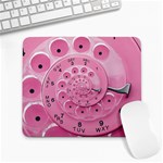 Retro Vintage Pink Rotary Dial Spiral Droste Large Mousepad