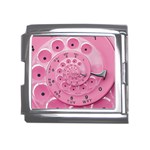 Retro Vintage Pink Rotary Dial Spiral Droste Mega Link Italian Charm (18mm)