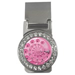 Retro Vintage Pink Rotary Dial Spiral Droste Money Clip (CZ)