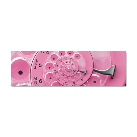 Retro Vintage Pink Rotary Dial Spiral Droste Sticker (Bumper) from ArtsNow.com Front