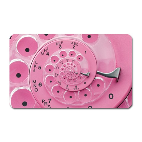 Retro Vintage Pink Rotary Dial Spiral Droste Magnet (Rectangular) from ArtsNow.com Front