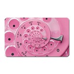 Retro Vintage Pink Rotary Dial Spiral Droste Magnet (Rectangular)