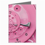 Retro Vintage Pink Rotary Dial Spiral Droste Greeting Card