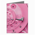 Retro Vintage Pink Rotary Dial Spiral Droste Greeting Cards (Pkg of 8)