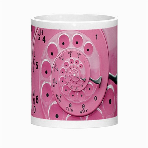 Retro Vintage Pink Rotary Dial Spiral Droste Morph Mug from ArtsNow.com Center