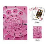 Retro Vintage Pink Rotary Dial Spiral Droste Playing Cards Single Design