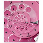 Retro Vintage Pink Rotary Dial Spiral Droste Canvas 8  x 10 