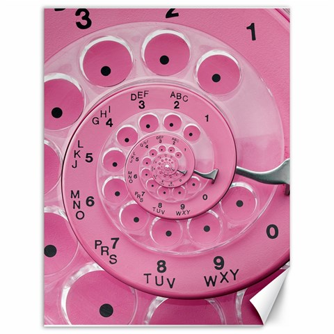 Retro Vintage Pink Rotary Dial Spiral Droste Canvas 12  x 16  from ArtsNow.com 11.86 x15.41  Canvas - 1