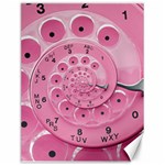 Retro Vintage Pink Rotary Dial Spiral Droste Canvas 12  x 16 