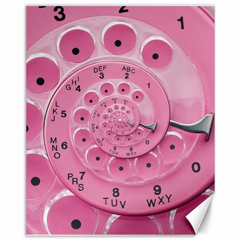 Retro Vintage Pink Rotary Dial Spiral Droste Canvas 16  x 20  from ArtsNow.com 15.75 x19.29  Canvas - 1