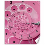 Retro Vintage Pink Rotary Dial Spiral Droste Canvas 16  x 20 