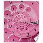 Retro Vintage Pink Rotary Dial Spiral Droste Canvas 20  x 24 