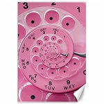 Retro Vintage Pink Rotary Dial Spiral Droste Canvas 20  x 30 