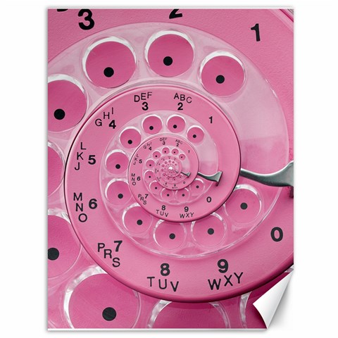 Retro Vintage Pink Rotary Dial Spiral Droste Canvas 36  x 48  from ArtsNow.com 35.26 x46.15  Canvas - 1