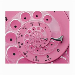 Retro Vintage Pink Rotary Dial Spiral Droste Small Glasses Cloth (2 Sides) from ArtsNow.com Front