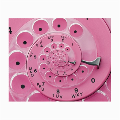 Retro Vintage Pink Rotary Dial Spiral Droste Small Glasses Cloth (2 Sides) from ArtsNow.com Back