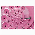 Retro Vintage Pink Rotary Dial Spiral Droste Large Glasses Cloth