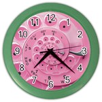 Retro Vintage Pink Rotary Dial Spiral Droste Color Wall Clock