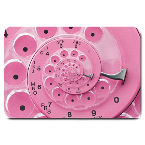 Retro Vintage Pink Rotary Dial Spiral Droste Large Doormat from ArtsNow.com 30 x20  Door Mat