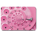 Retro Vintage Pink Rotary Dial Spiral Droste Large Doormat